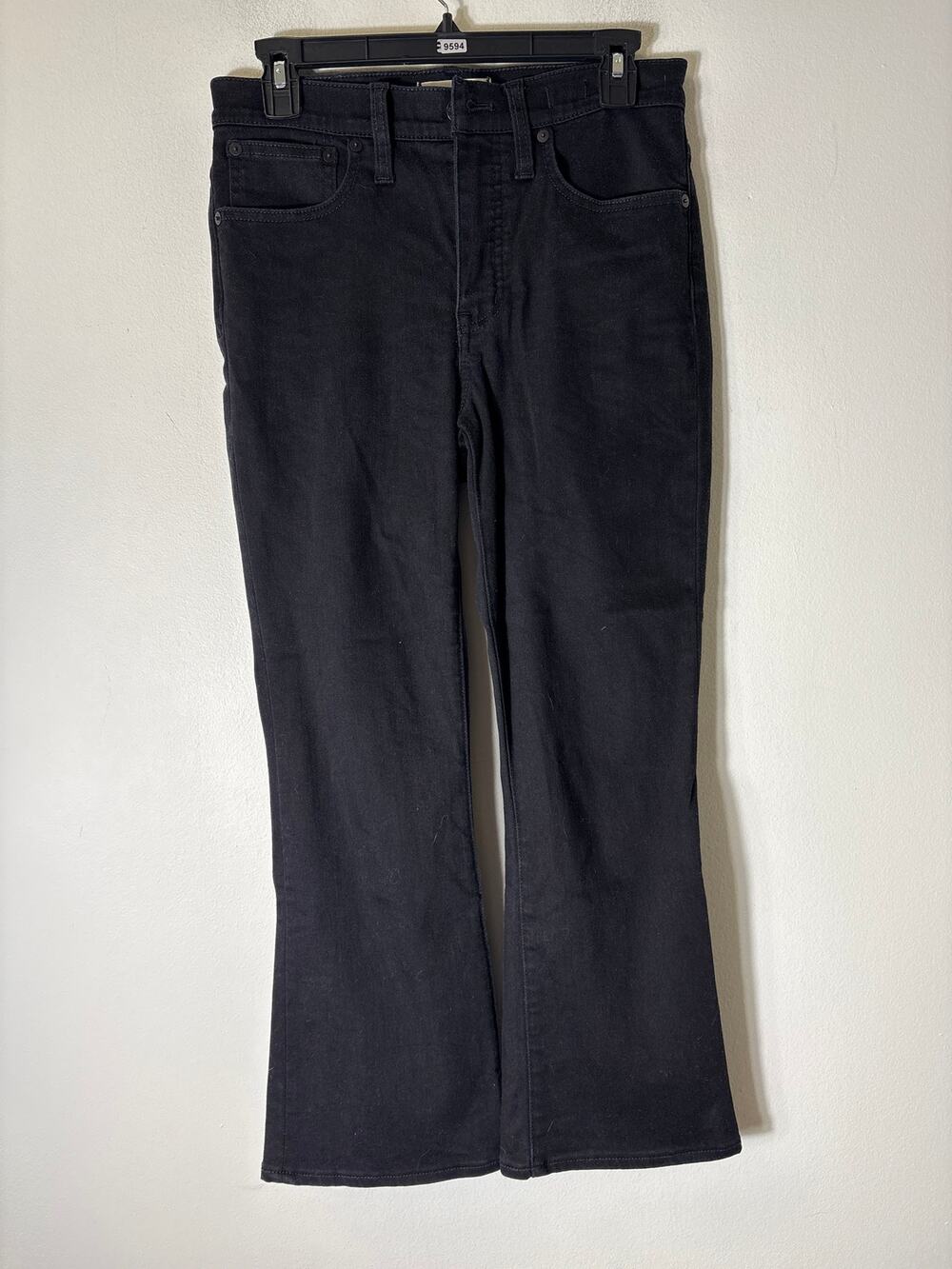 Madewell Black "Cali Demi-Boot" Denim Jeans Sz 27